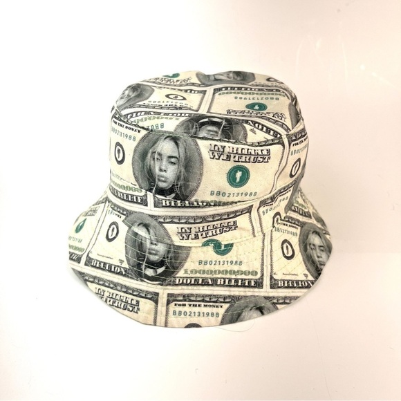 Billie Eilish Bucket Hat Official Merch 2018 Tour New Era Bills Money Reversible - Picture 6 of 6